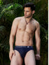 Men's Micromodal Solid Brief - Ultra Soft, Antimicrobial, No Marks Waistband - Peacoat Blue
